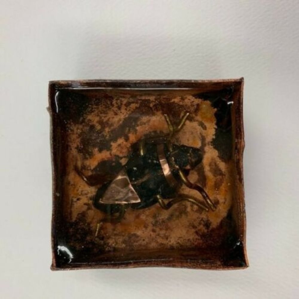 One of a kind metal sculpture "Trapped In"